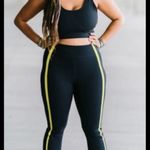 Zyia Active Women's Hi Rise Leggings Training‎ Black Neon Tape Size 14 Photo 8