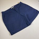 Old Navy  Women's Shorts‎ Size 10 Navy Blue Chino Khaki Mid Rise Cuffed Pockets # Photo 2