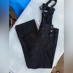 NEW RED VALENTINO WOMENS 42 Black Denim Overalls Made Italy Wide Leg Photo 8