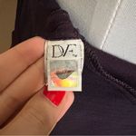 Diane Von Furstenberg Diane von Furstenburg purple textured panel sleeveless a-line dress 6 Photo 5