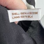 Walter Baker Walter 100% silk black floral flower patterned pullover button dress size small Photo 7