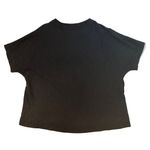 Adidas  Graphic Tee Womens Small Black AOP Spellout Logo Short Sleeve‎ T-shirt Photo 7
