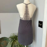 Victoria's Secret Victoria’s Secret Gray Lace and‎ Jersey Chemise Slip Dress w/ Racer Back Small Photo 1