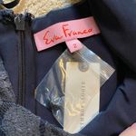 NWT Eva Franco Twofer halter dress lace vegan leather Blue Size 2 Photo 2