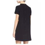 Alice + Olivia Seamed V-Neck Boxy Dress in Black Photo 3