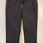 Abercrombie & Fitch Abercrombie Fitch Black Ankle Straight Ultra High Rise Mixed Material Women’s 14 Photo 0