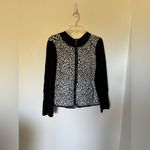 Zenergy by black white leopard zip up hoodie with pockets Chicos size 2 Photo 9