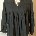 Old Navy SOFT COTTON EMBROIDERED 3/4 SLEEVE LIGHTWEIGHT TUNIC BLACK WOMENS SIZE SP Photo 1