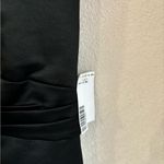 Adrianna Papell NWT Lovely  Black Satiny Wrap Top Style Cocktail Sheath Dress 10 Photo 6