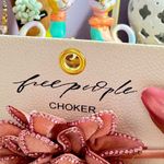 Free People New!  Pink Floral Embellished Choker Necklace Photo 14