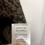 Alembika Chiu Oversized Cheetah Mock Neck Top Women XL Brown Black Photo 11