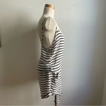 J.Crew Silk Shorts Romper Black White Striped Tie Front Adjustable Medium Photo 3