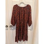 Knox Rose  Leopard Print Smocked Waist Boho Dress‎ Size Large Photo 4