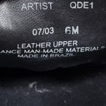 VTG Bass Artist Mules Womens 6 Black Leather Slip On Square Toe Block Heel 2003 Photo 6