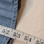 Denim Tiered Ruffle Midi Dress – Women's 12 Blue Cotton Long Sleeve Photo 2