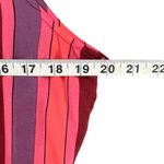 Free People  Mackenzie Shirt Womens S Red Pink Striped Sleeveless Wrap Button Top Photo 6