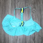 Forever 21  Women's Aqua Halter Neck Braided Back Ruffle Bikini Swim Top size S Photo 1