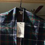Crown & Ivy  Plaid Cardigan - Navy and Green Photo 1