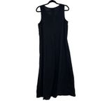 J‎ Jill Women's Black Linen Sleeveless Summer Casual Pockets Midi Dress Size M Size M Photo 1