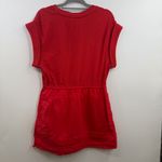 Anthropologie  Daily Practice Red Ribbed Cinchable Mini Dress size M medium Photo 3