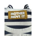 MOTHER “The Chin Ups Tank” Striped Ribbed Racerback – Size L White Size L Photo 3