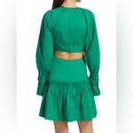 ALC Frank A.L.C. Alexa Cut-Out Poplin Dress NWT Size 0 Viridian Green Cotton Mini Photo 2