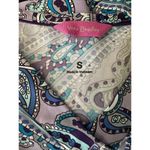 Vera Bradley Women's Scrub Top Short Sleeve Purple Blue Small Photo 3