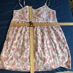 Laura Ashley  Vintage Red and White Floral Chemise with Lace Trim XL Photo 7