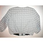 EXPRESS New Womens Large Black White Textured Jacket Work School Tweed Look Zip Photo 1