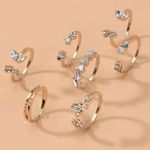 7 piece rhinestone ring set Photo 2