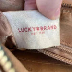 Lucky Brand Leather Cognac Brown Crossbody Purse Bag Photo 8