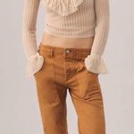Pilcro Anthropologie The Yaya Crop Flare Pants in Bronze- PLEASE READ Photo 0
