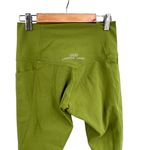 Lorna Jane Green Cropped Leggings High Rise Pockets 23” Inseam Small Estimated Photo 3