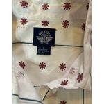 Dockers Vintage Womens Large Red Stars Stripe Long Sleeve Shirt White Boyfriend Photo 2