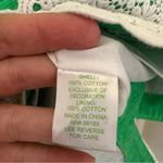 Lilly Pulitzer  Crochet Floral Trim Sleeveless Shift Dress 8 Green White Womens Photo 8