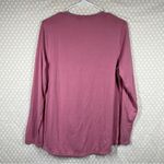 Athleta  Pink Essential V Neck Long Sleeve‎ Top Photo 3