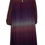 Luxology Dress Size 10 Multi Color Chevron Striped Womens Lined Polyester Photo 7