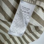 Everlane Organic Cotton The Seersucker Gathered Tee Beige Stripes Size M Photo 11