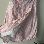 Vineyard Vines Seahorse Print Y2K Strapless Pink mini Dress sand dollar starfish Photo 6