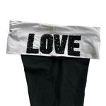 PINK - Victoria's Secret Pink Victoria’s Secret Yoga 2016 Low Rise Sequin Capri Fold Over Leggings Size M Photo 8