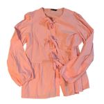 Pretty Garden tie front peplum blouse size XL Photo 1