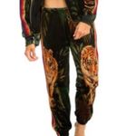 Aviator Nation “Wild Jungle Tiger” Velvet Track Pants NWT oversized Photo 3