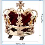 Mini Queen King Crown Hair Clip Accessory Gold Photo 5