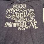 Life is Good Good Vibes by Life Is‎ Good Womens Size XS Blue Long Sleeve Shirt V-Neck Fitted Photo 2