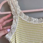 Yellow Lace Ribbed Tank Top Size L Photo 3