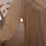 Rewind 🦄   /  Medium / Beige Lace Trim Blouse Photo 1