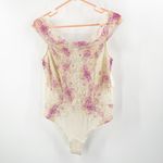 Free People INTIMATELY  Bodysuit Large Spring Soiree Printed Lace Floral NWT Photo 1