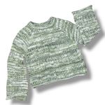 Universal Threads Universal Thread Bell Sleeve Multi Pattern Crewneck Sweater Marled Green Medium Photo 14