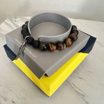 Nautica  Tiger Eye Beaded Feather Charm Bracelet, Uni‎ Sex, Brown/Black, NWT Photo 5
