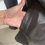 Por Santa Maria Sz 40 Italy Vintage Fine Leather CHOCOLATE Brown Women’s Coat: Photo 12